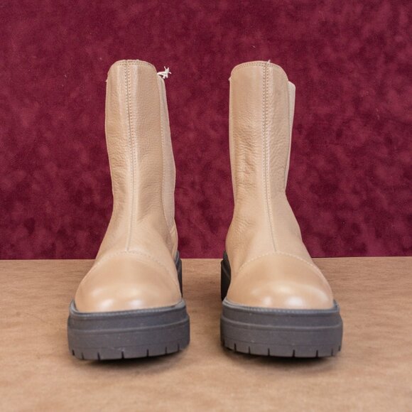 Sam Edelman Wmn Wellington Sesame Leather Festival Chelsea Platform Boots sz 10 - Picture 3 of 9